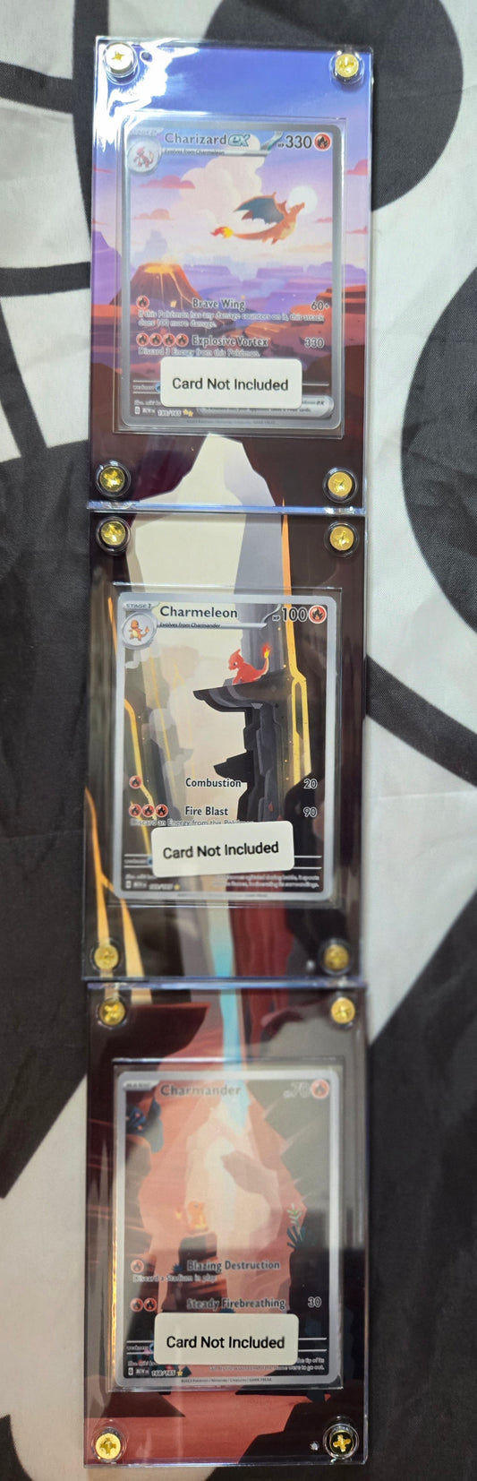 Charmander Charmeleon Charizard ex 151 | Pokemon Extended Art Cases (No Cards)