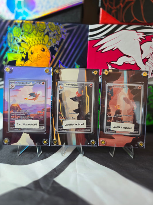 Charmander Charmeleon Charizard ex 151 | Pokemon Extended Art Cases (No Cards)