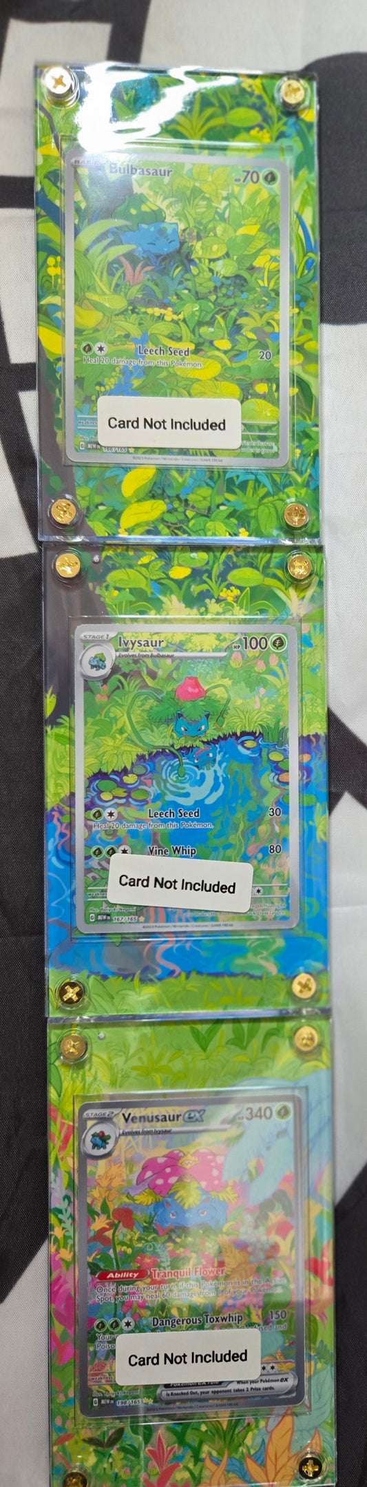 151 starters bundle - Pokémon Extended Artwork Display Cases (No Cards)